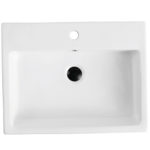 Ceramic Bathroom Above Counter Square Wash Basin