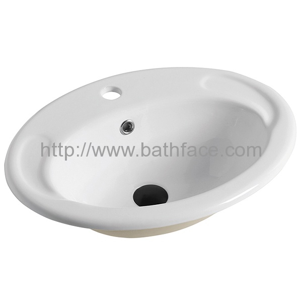 Vitreous China Drop In Bathroom Washbasin