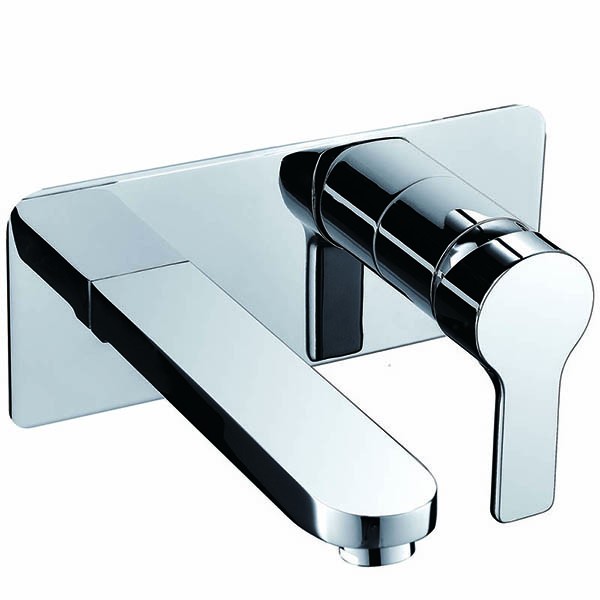 Single Knob Concealed in Wall Brass Basin Faucet