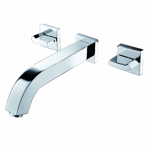 3 Piece Concealed in Wall Brass Basin Mixer