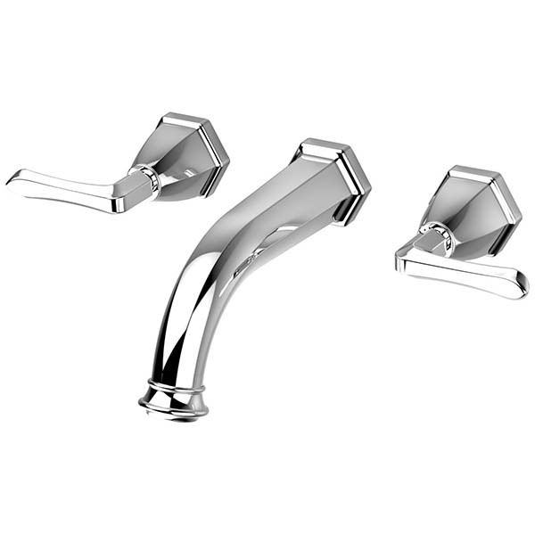 3 Piece Concealed in Wall Brass Basin Tap