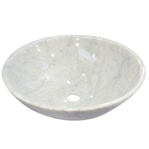 Bianco Carrara Stone Bathroom Vessel