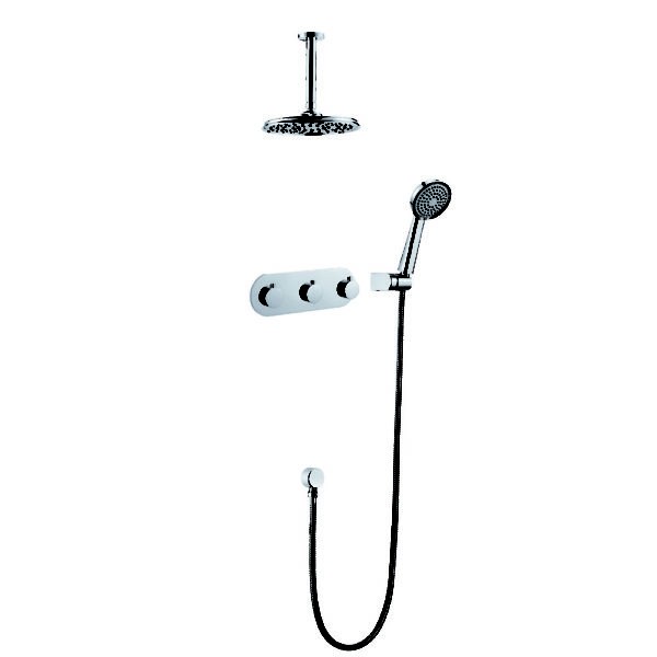 Concealed in Wall Dual Knob Shower Mixer