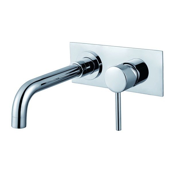 Round Concealed in Wall Brass Basin Mixer