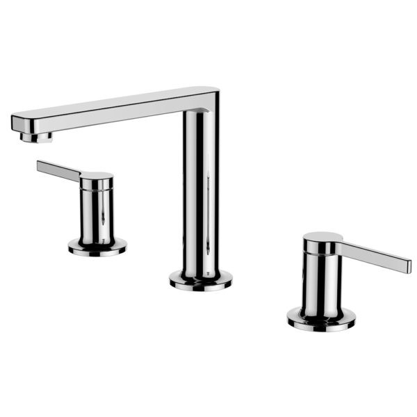 3 Hole 2 Lever Bathroom Basin Sink Mixer