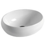 Bathroom Above Counter Oval Ceramic Vessel Sink