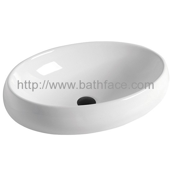 Bathroom Above Counter Oval Ceramic Basin Sink