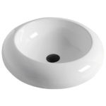 Bathroom Above Counter Ceramic Round Sink