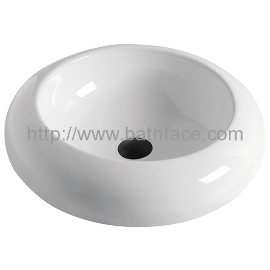 Bathroom Above Counter Ceramic Round Sink