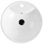 Ceramic Bathroom Top Mount White Vessel