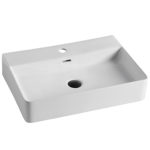 Ceramic Bathroom Top Mounted White Sink