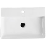 Ceramic Bathroom Top Mounted White Sink