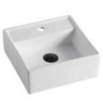 Ceramic Bathroom Counter Mounted Vessel Sink