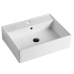 Ceramic Bathroom Counter Mounted Basin Sink