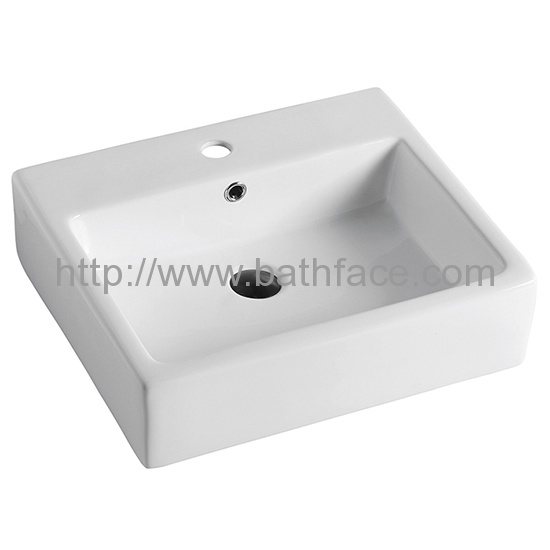 Ceramic Bathroom Above Counter Square Art Sink