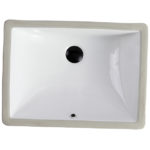 Ceramic Undermount Square White Wash Basin