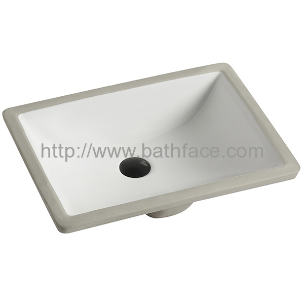 Ceramic Undermount Square White Wash Basin