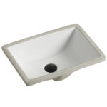 Ceramic Undermount Square White Bathroom Sink