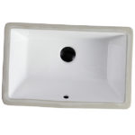 Ceramic Undermount Square White Bathroom Sink