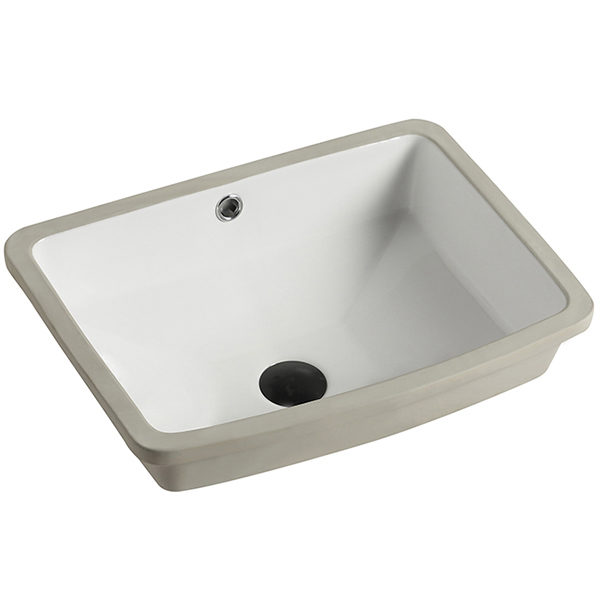 Ceramic Under Counter Mounted Square Lavatory Sink