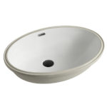 Ceramic Undermount Oval Bathroom Sink