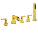 Brass Lavatory 5 Hole Bath Faucet