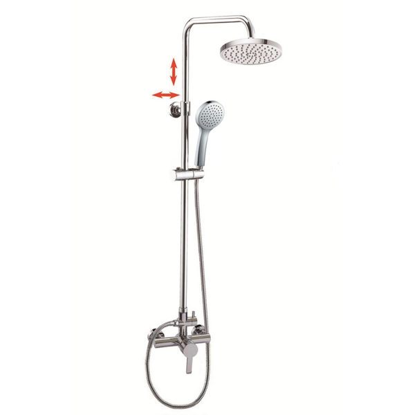 Exposed Mixer Valve Rigid Riser Shower Column