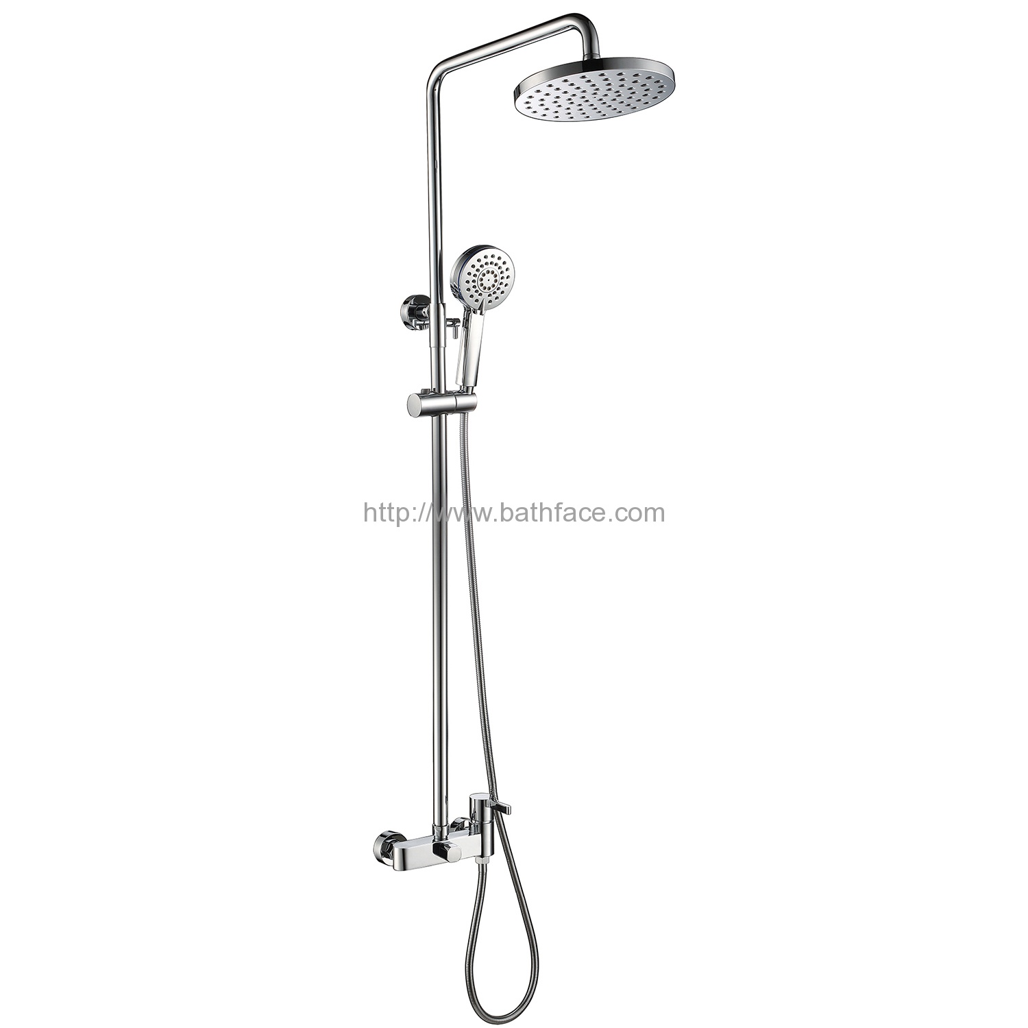 Telescopic Riser Rail Exposed Shower Mixer Valve