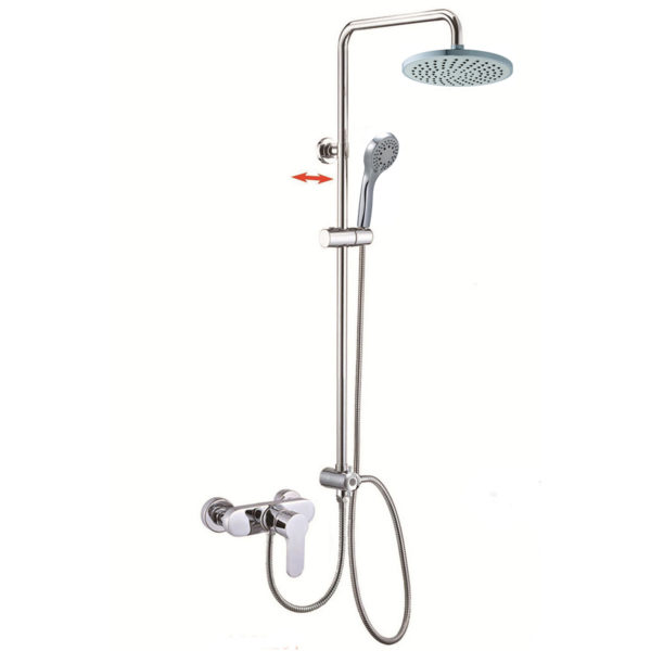 Shower System With Single Lever Mixer Valve