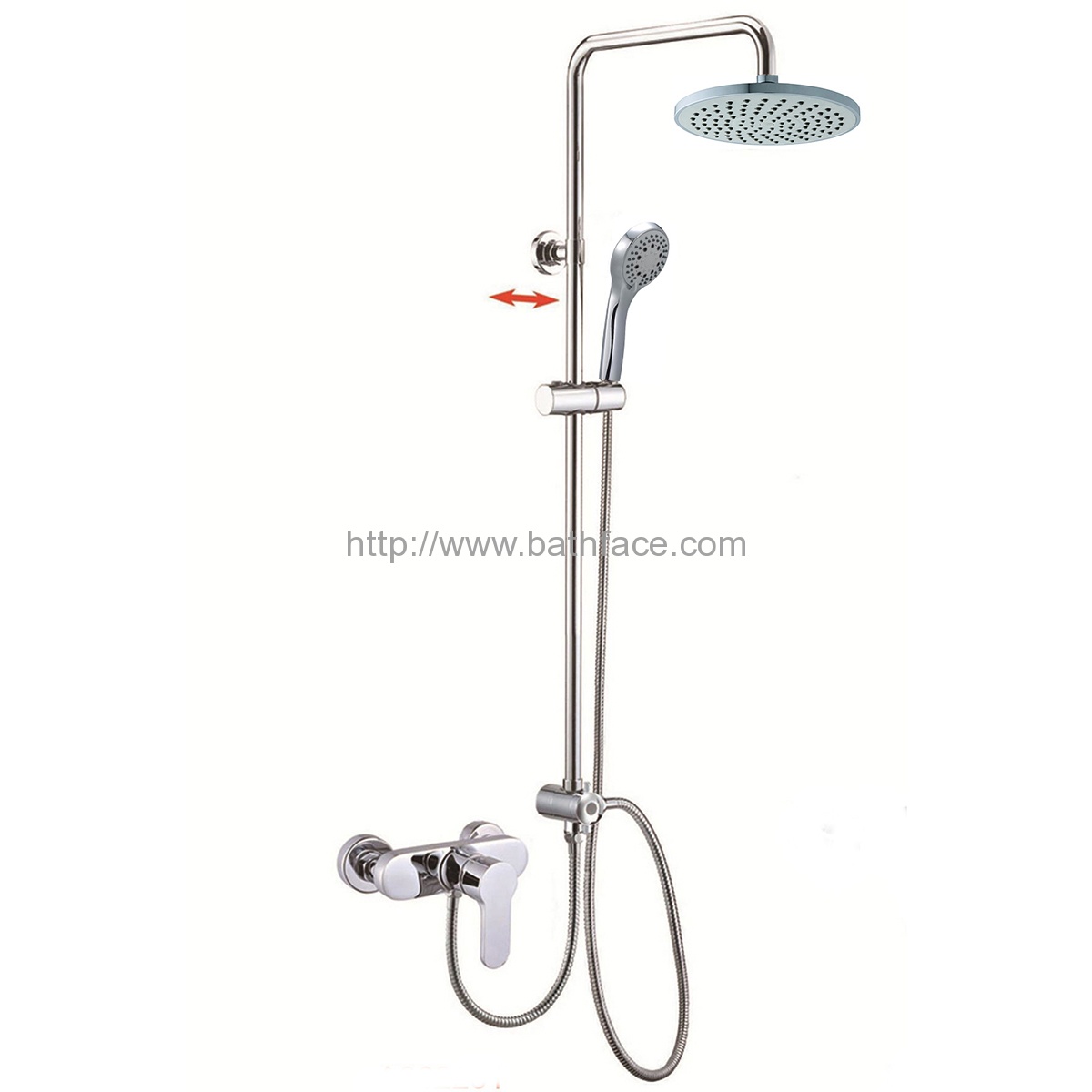 Shower System With Single Lever Mixer Valve