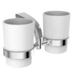 Bathroom ceramic Cup brass Tumble Holder