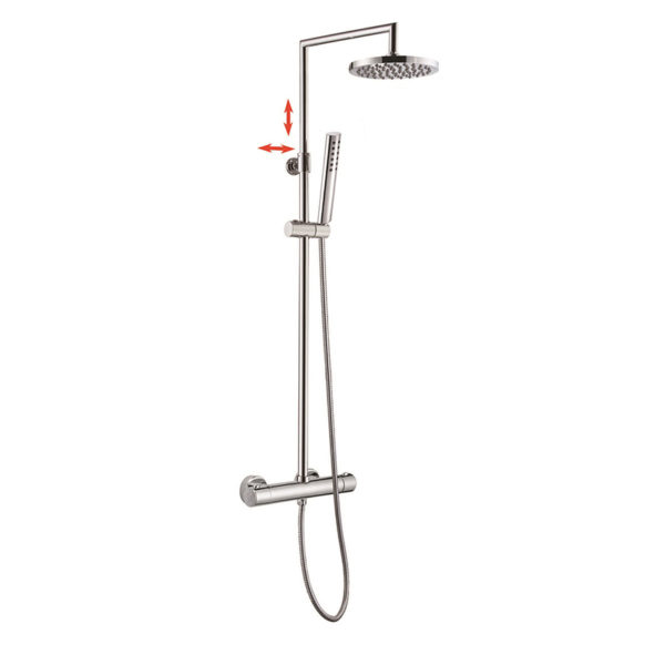 Brass Pipe Thermostatic Mixer Shower