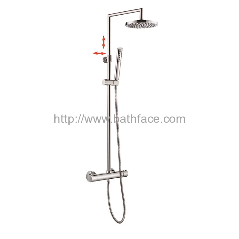 Brass Pipe Thermostatic Mixer Shower