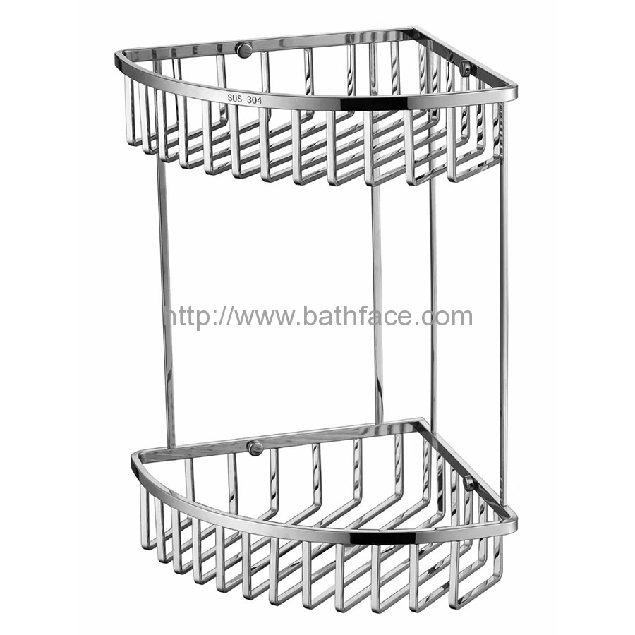 Double Tie Triangular Shower Basket