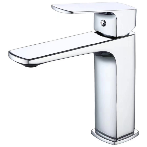 Brass Square Single Hole Basin Faucet