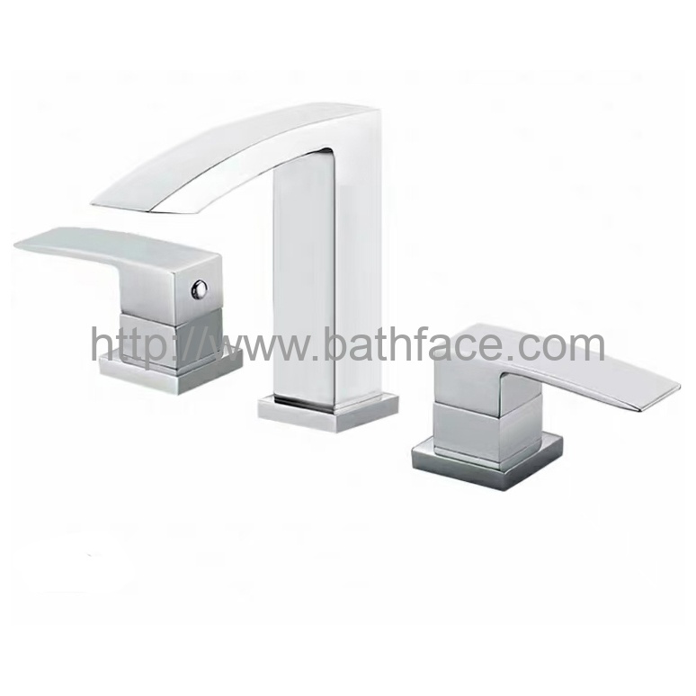 Brass Bathroom 3-Piece Basin Faucet