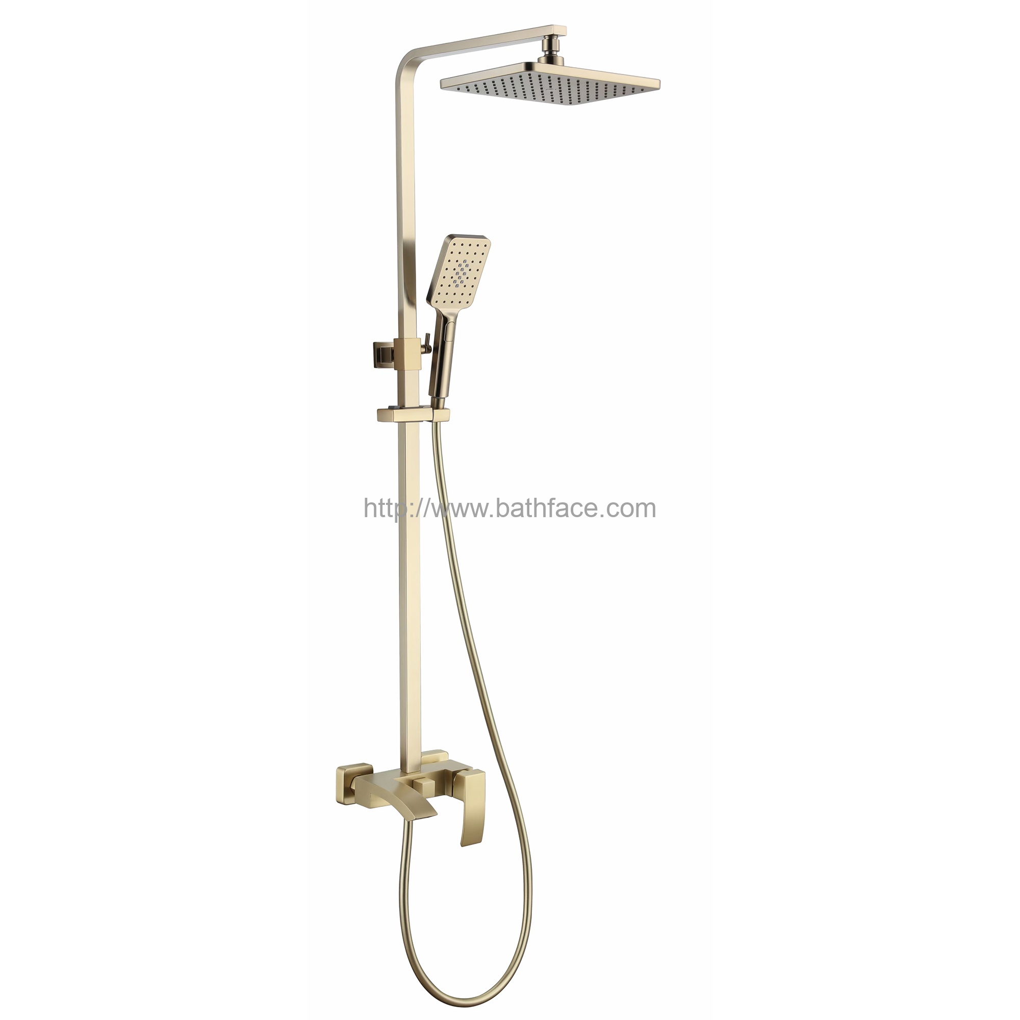 Brass Gold Brushed 3 Function Shower Tap