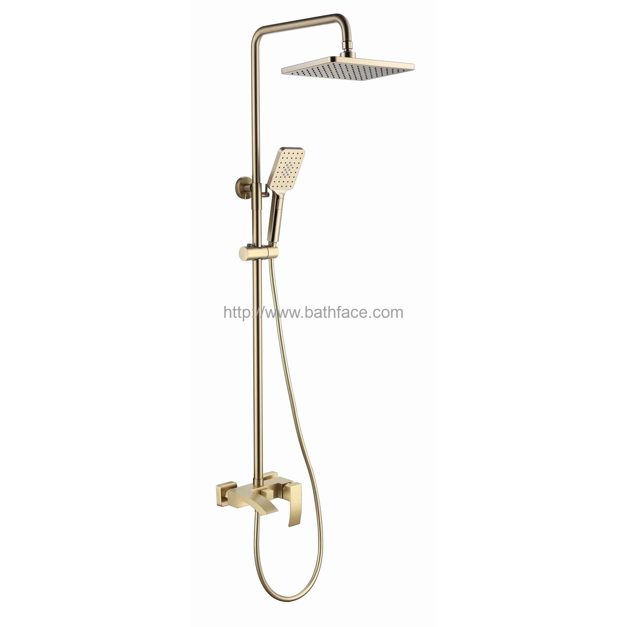 Gold Brushed 3 Function Shower Faucet