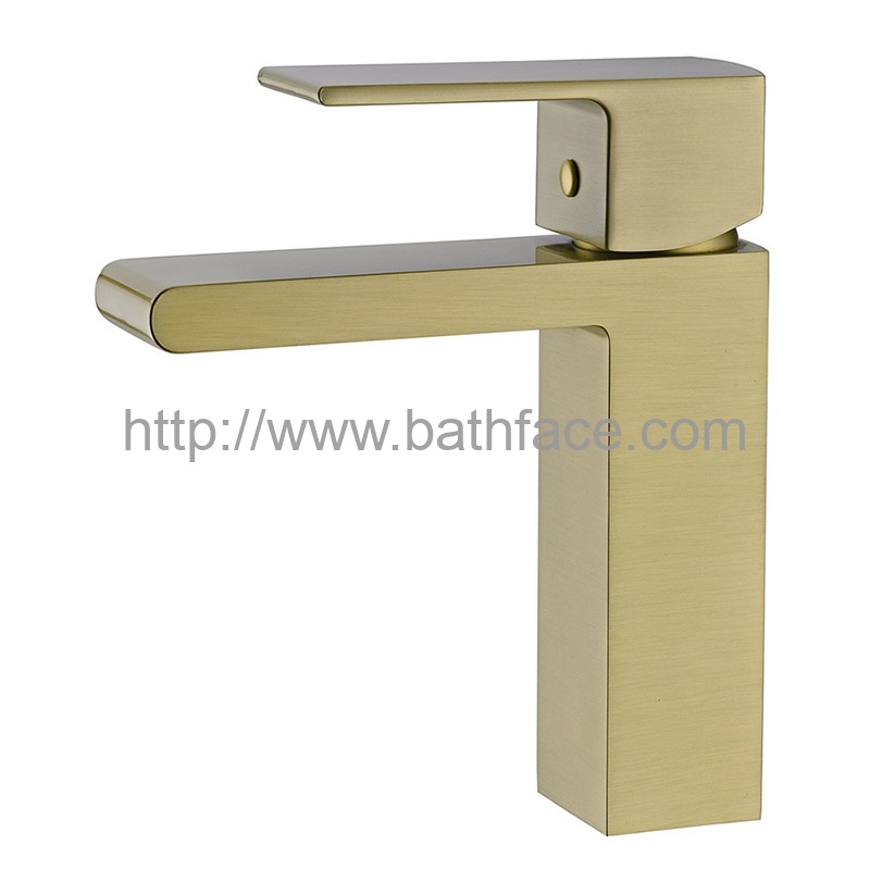 Brushed Gold Basin Faucet