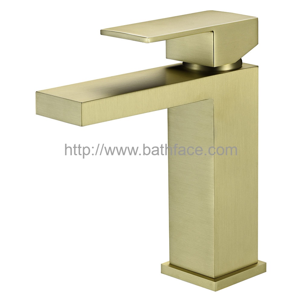 Brass Gold Brushed Basin Faucet