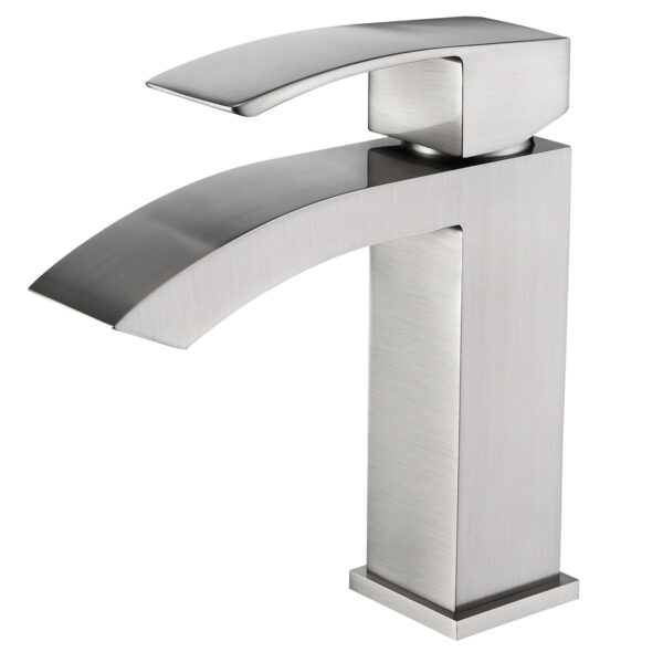 Brushed Nickel Brass Lavatory Basin Mixer