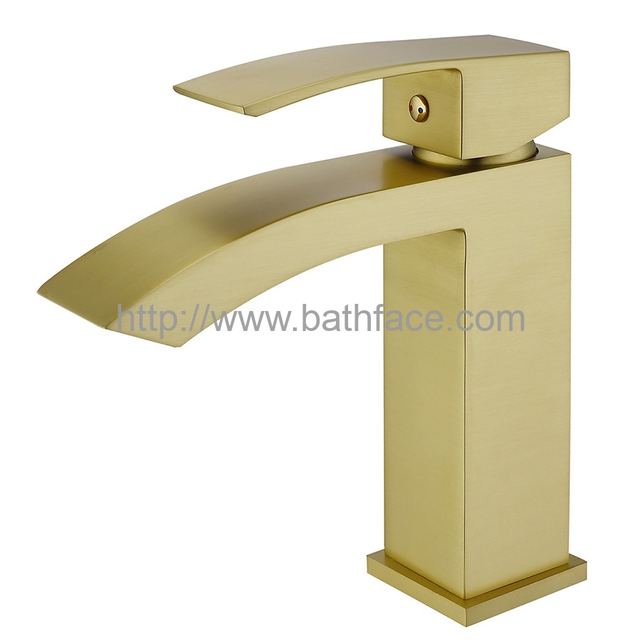 Brushed Gold Brass Lavatory Basin Tap