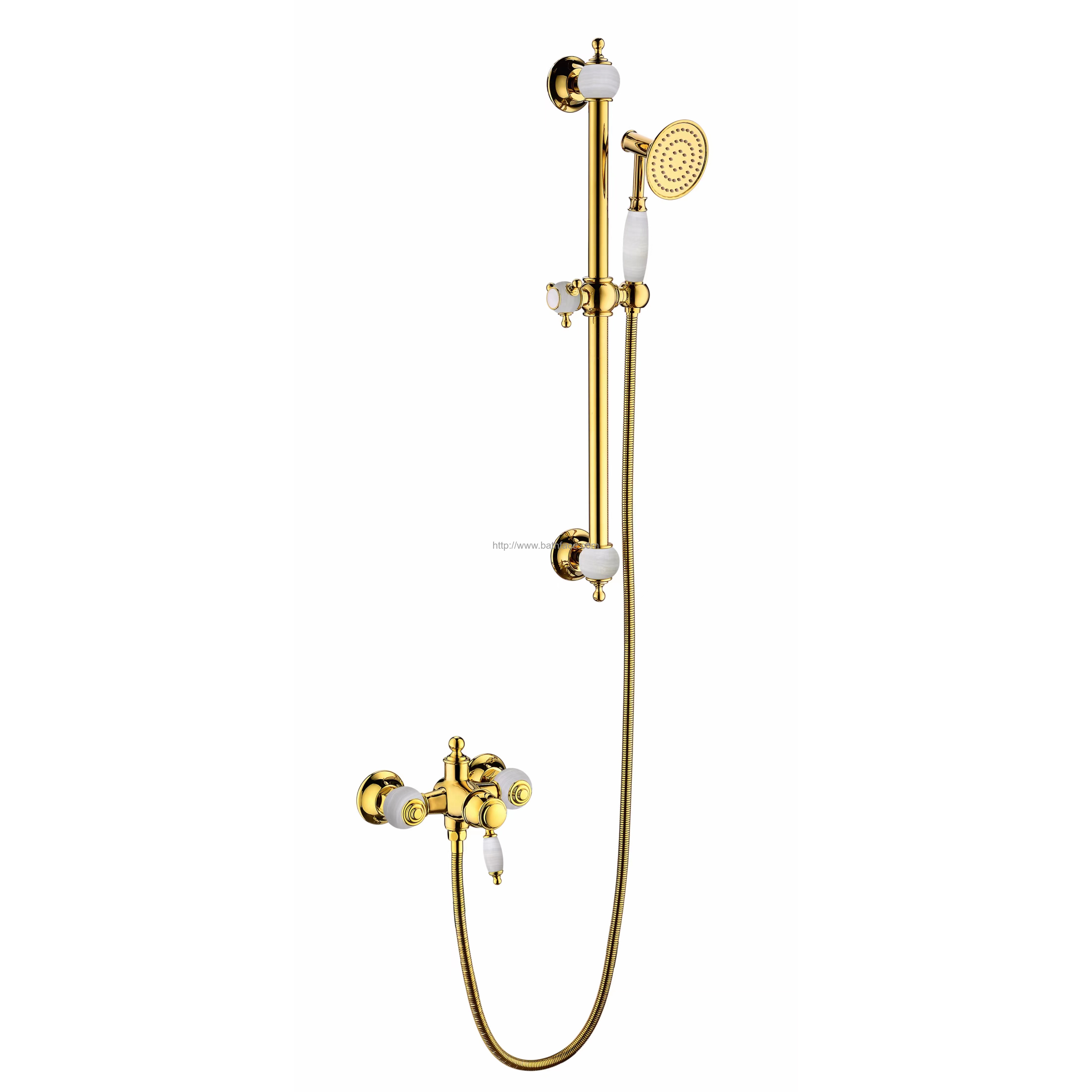 Brass Lavatory Jade Shower Faucet